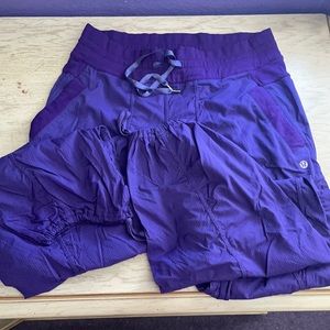 Cool purple Lululemon track pants